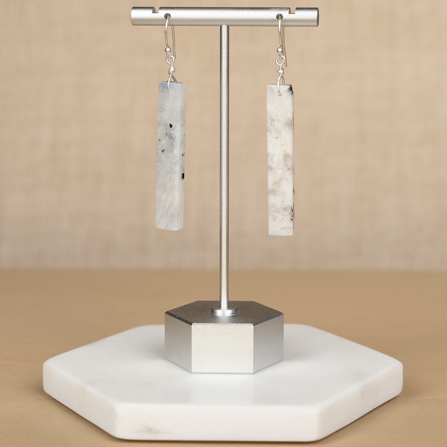 Moonstone Linear Earrings