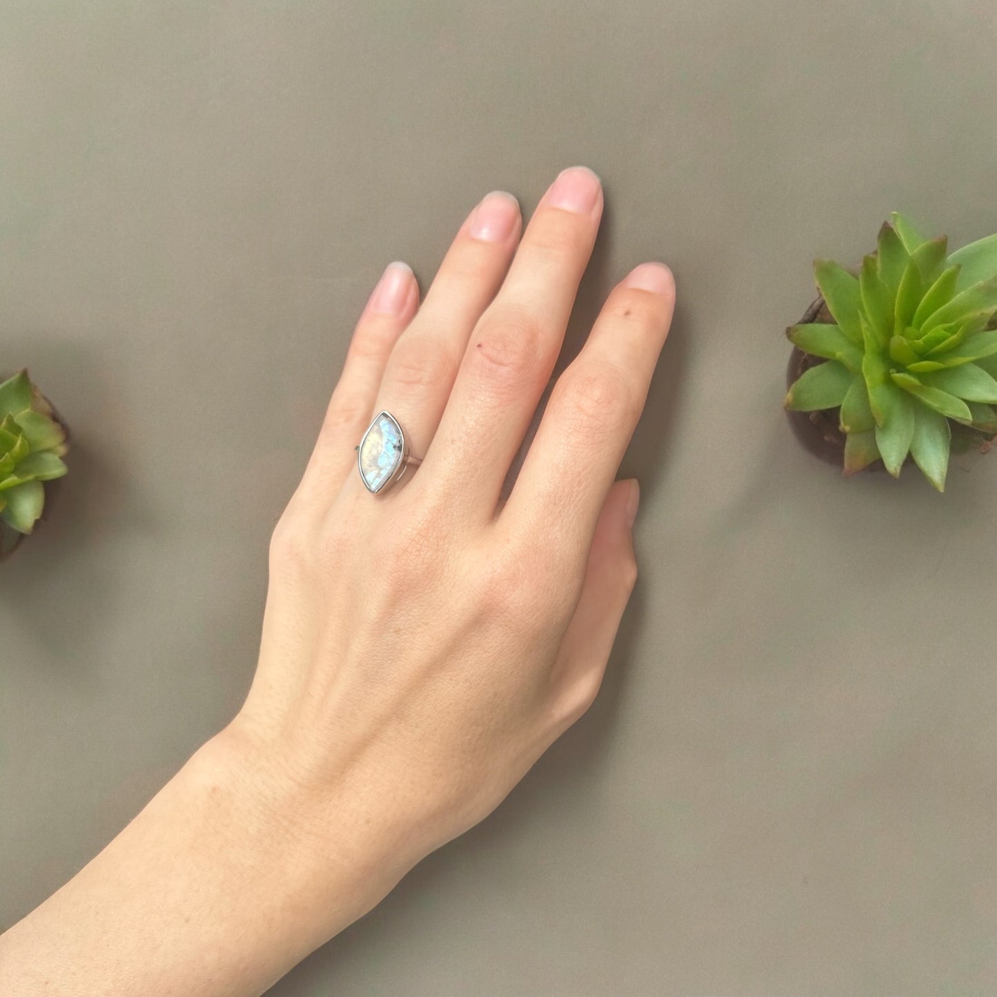 Large Moonstone Ring