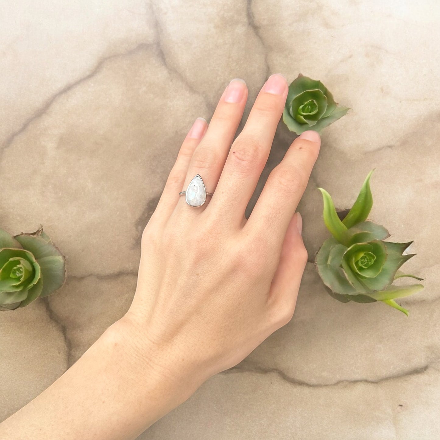 Large Moonstone Ring