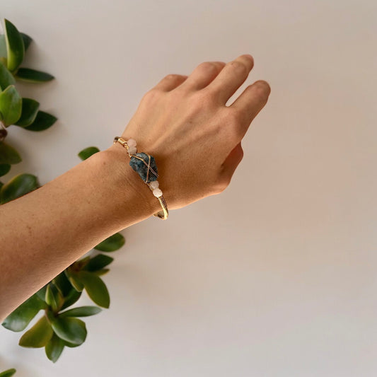 Apatite Rose Quartz Bangle