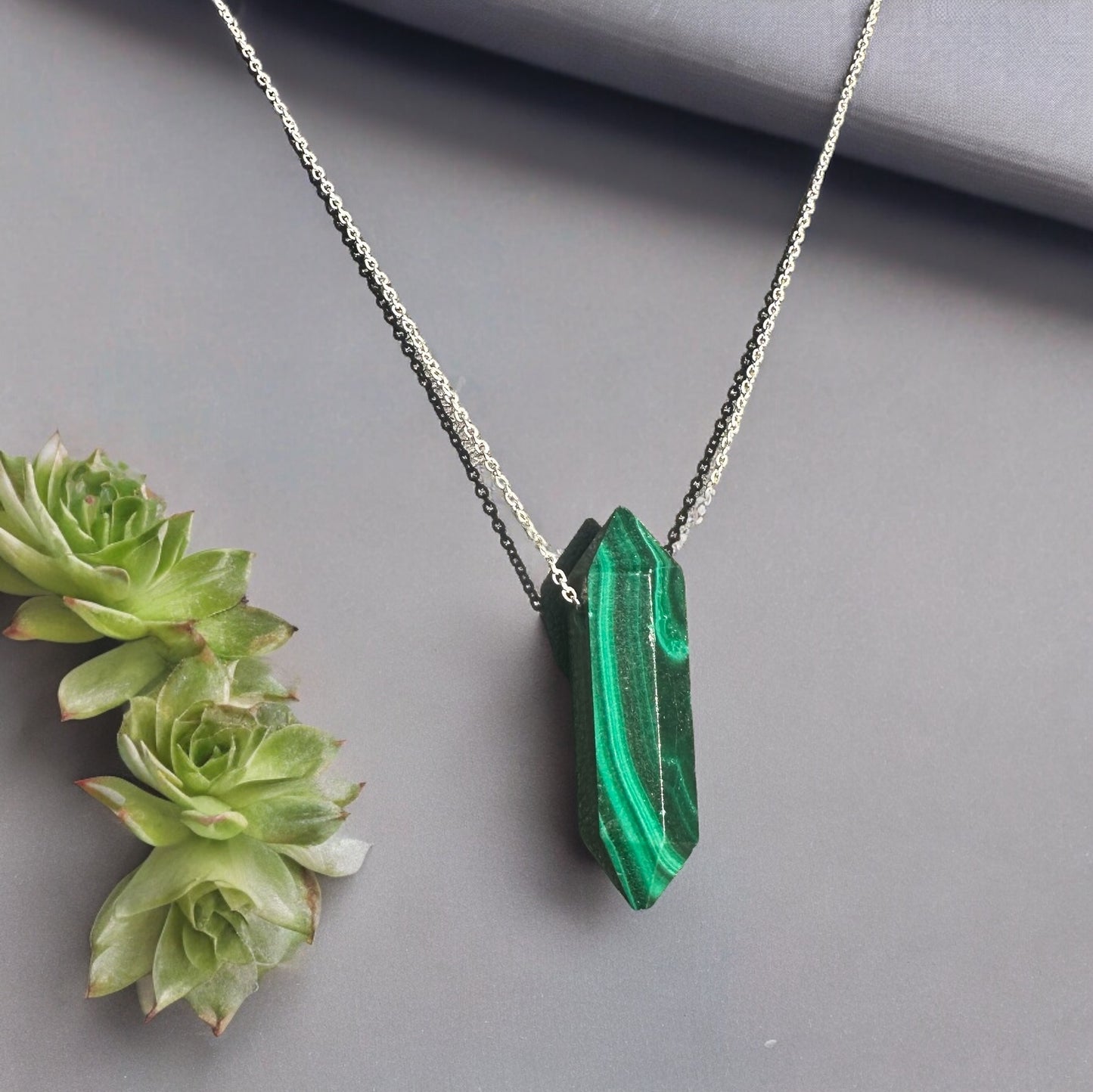 Malachite Double Terminated Necklace