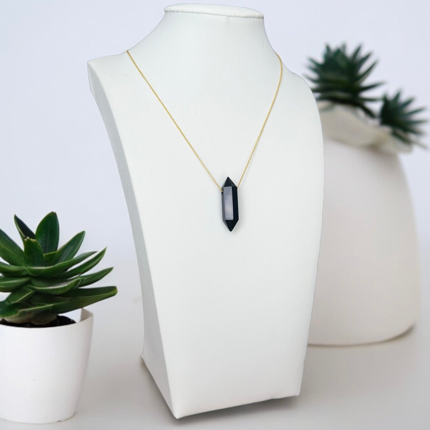 Black Onyx Double Terminated Necklace