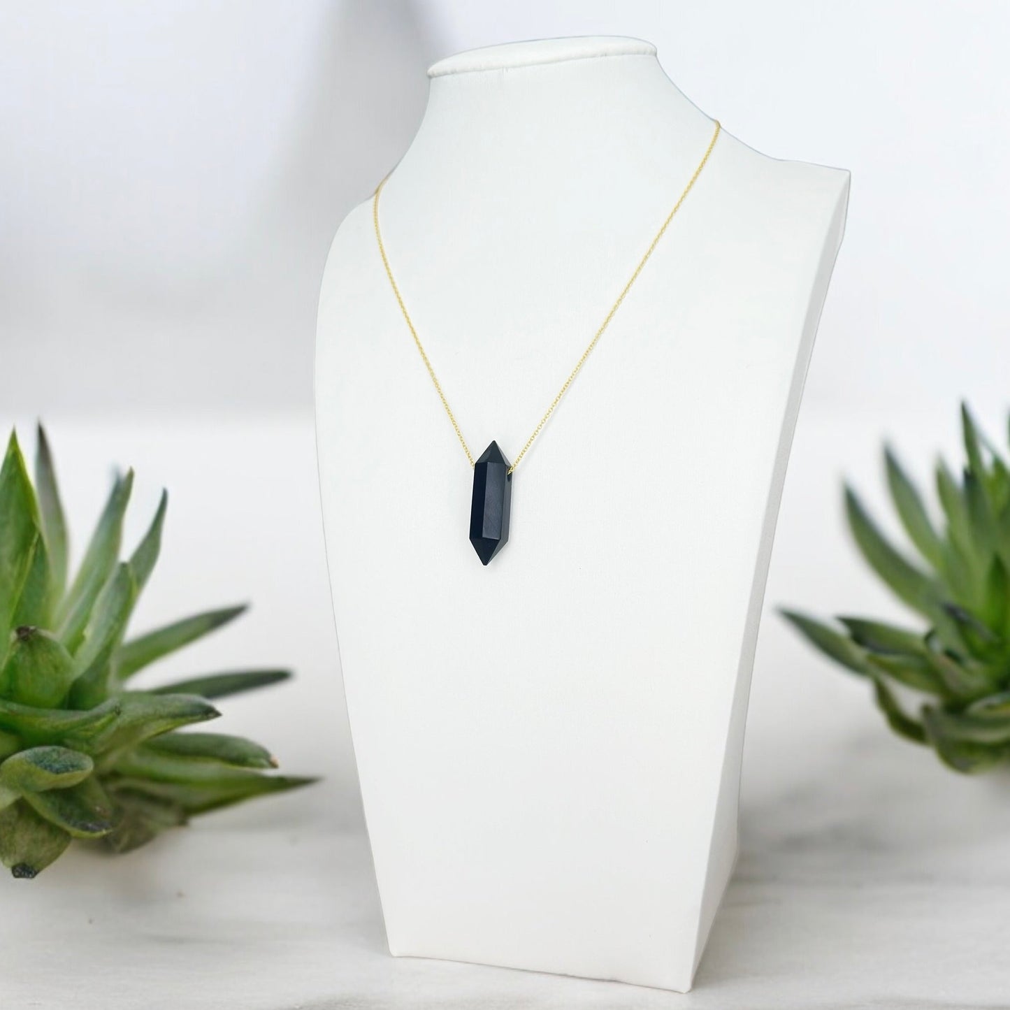 Black Onyx Double Terminated Necklace