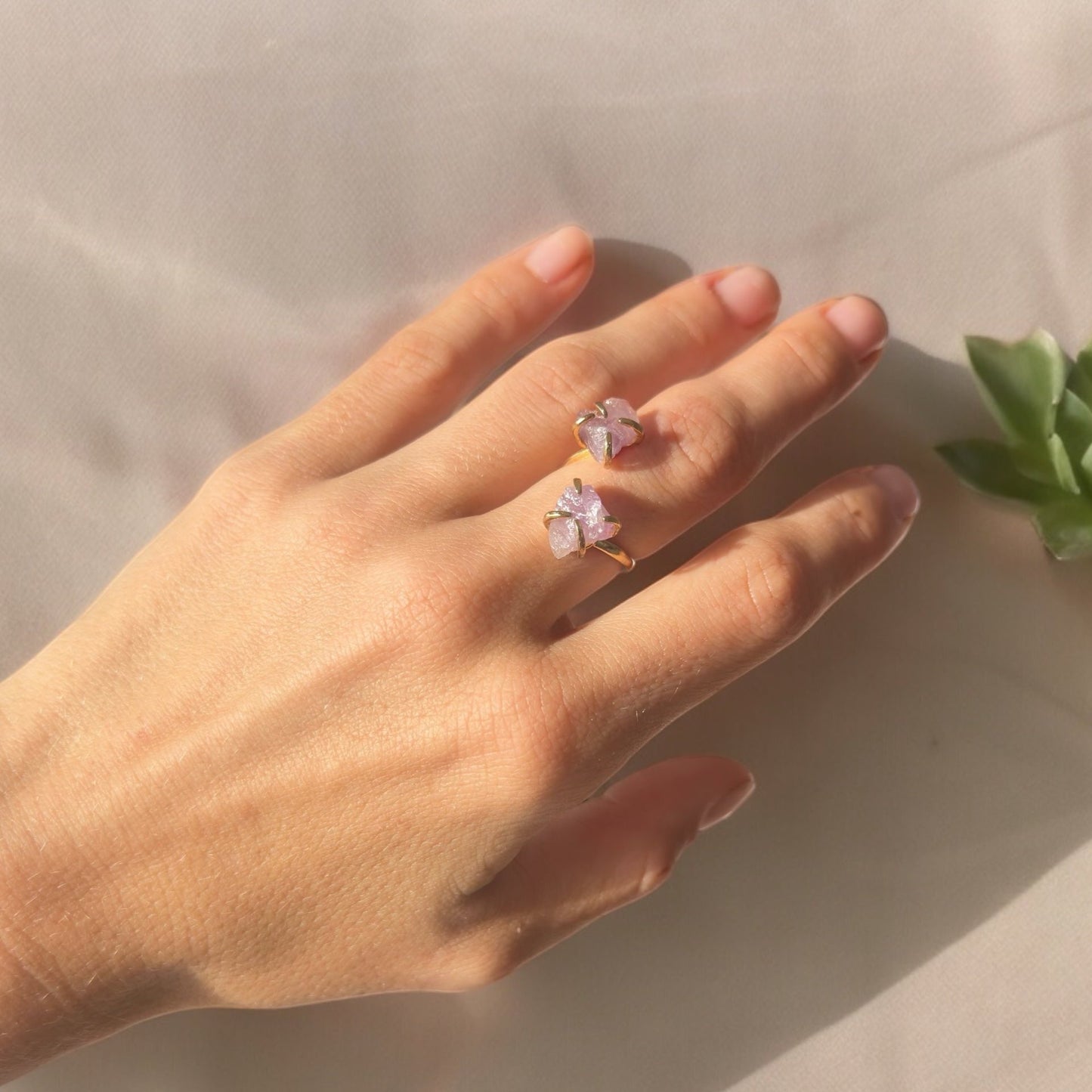 Double Stacked Amethyst Ring