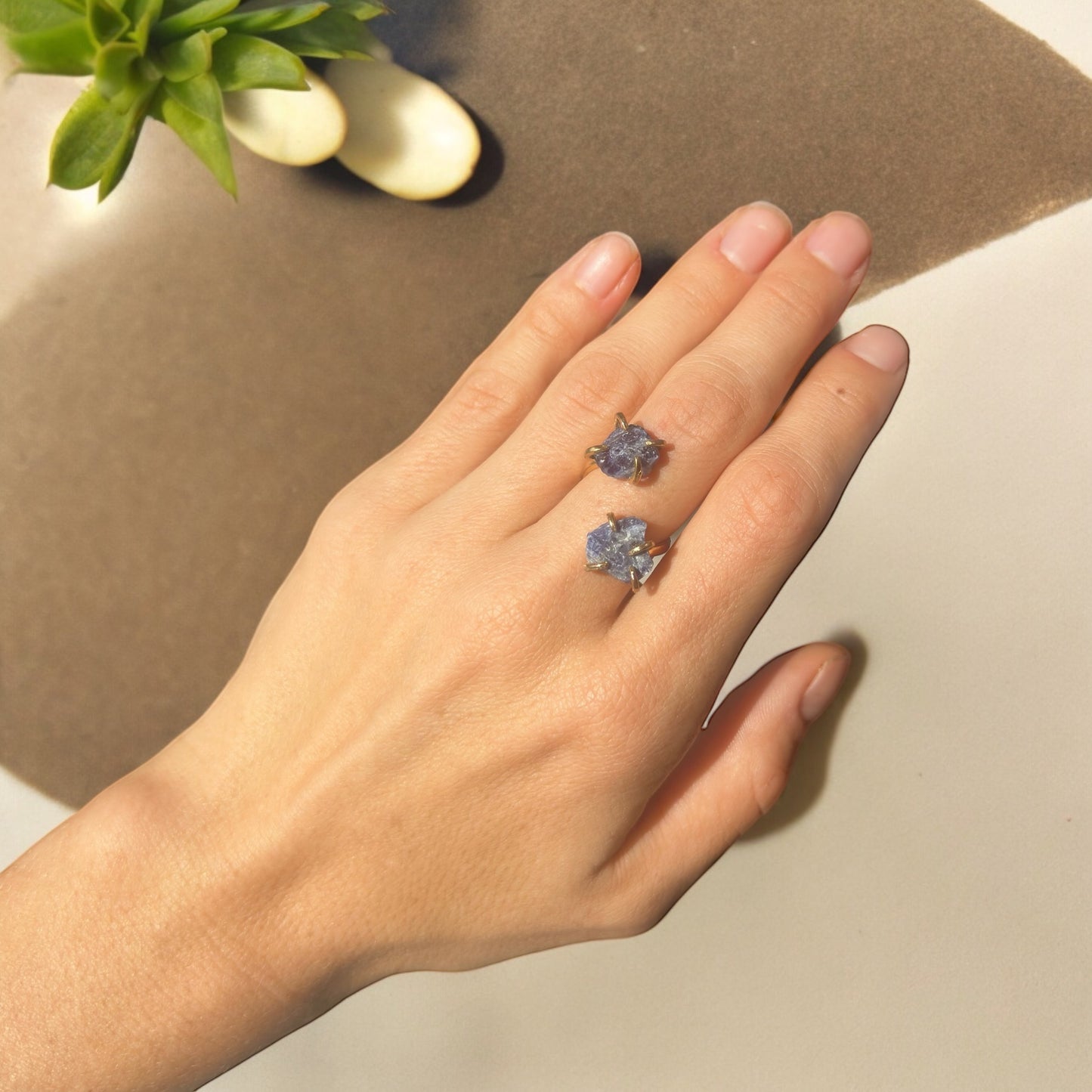 Double Stacked Lapis Lazuli Ring