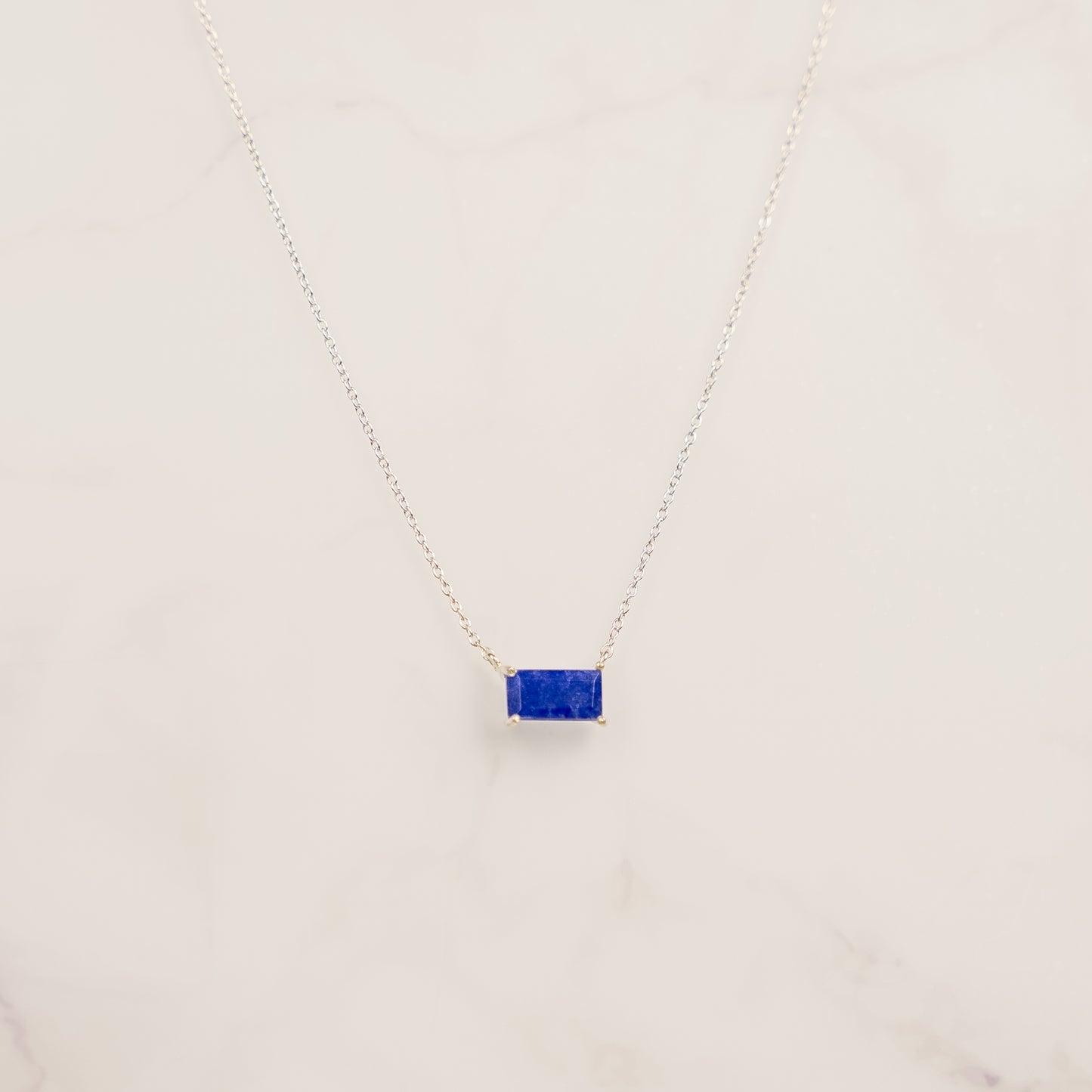 Sapphire Baguette Necklace