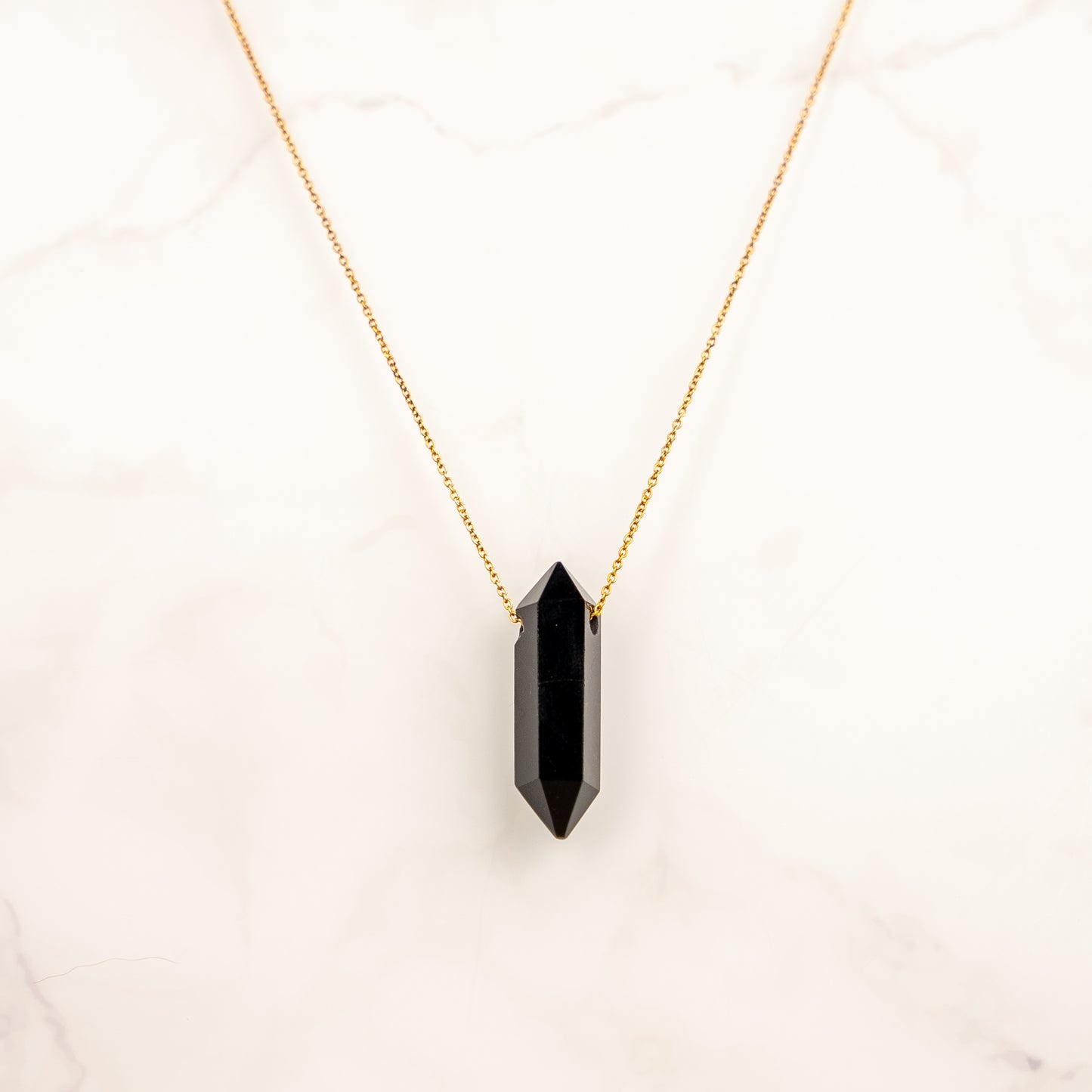 Black Onyx Double Terminated Necklace