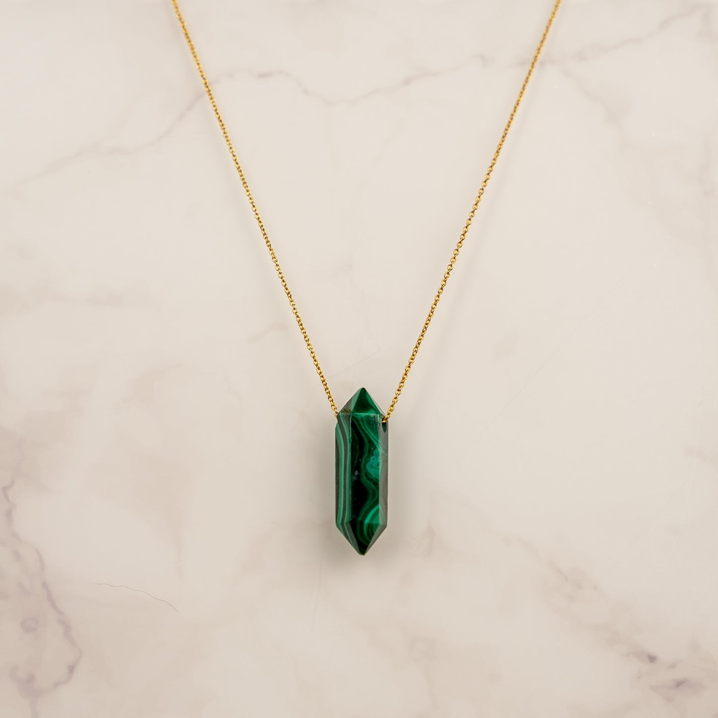 Malachite Double Terminated Necklace